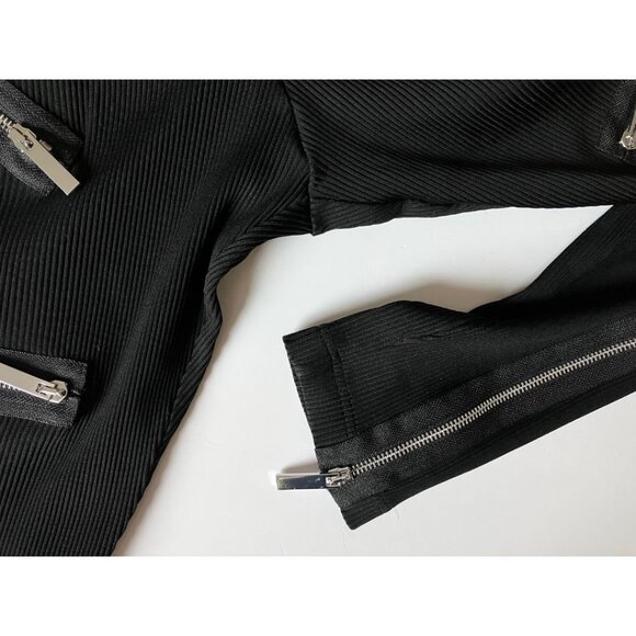 Christopher Kane Ribbed Jersey Zipper Trouser Black Size 6 - Picture 10 of 10